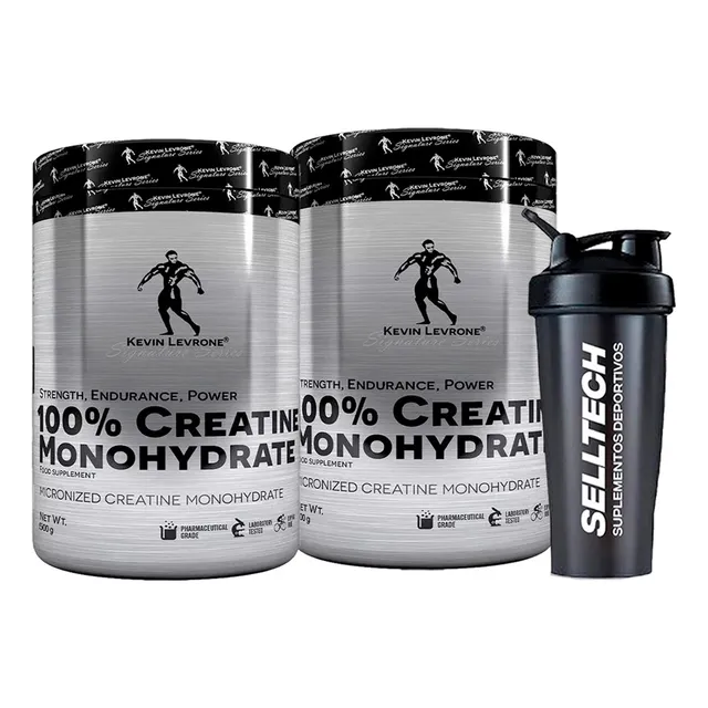 Creatina Monohidratada Kevin Levrone 500gr X 2 + Shaker