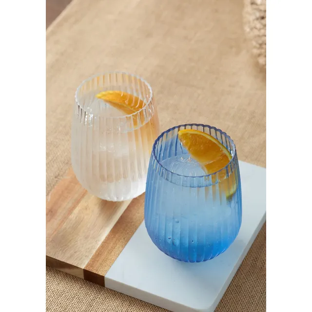 Vaso De Acrilico Azúl X6