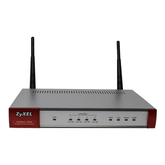 Firewall Inalámbrico: Zywall 2wg Con Slot Para Tarjeta 3g