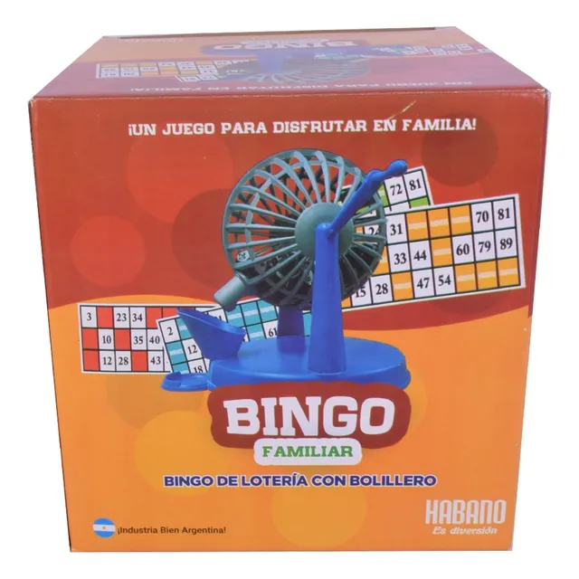 Bingo Loteria Tómbola Con Bolillero Habano