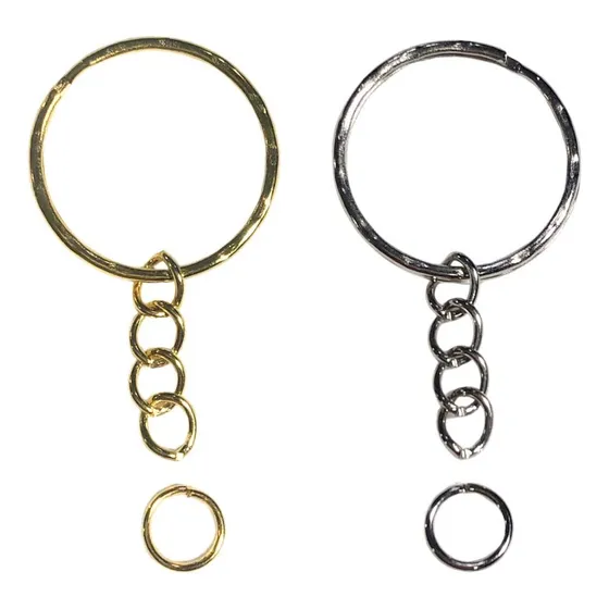 Aro Llavero Biselado Cadena/arito 24mm Pack X 100