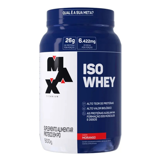Whey Protein Isolado Iso Whey 900g - Max Titanium Whey Protein Isolado Iso Whey 900g - Max Titanium