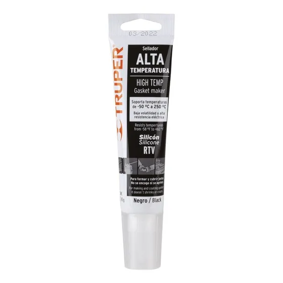 Silicona Alta Temperatura Pomo 85g Negro Truper - Aym