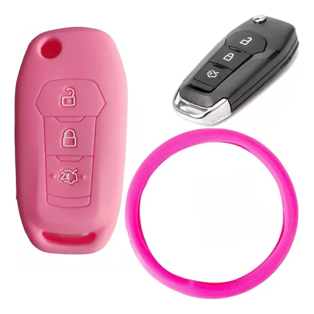 Cubre Volante + Funda Llave Silicona - Ford Ka Ranger Fiesta