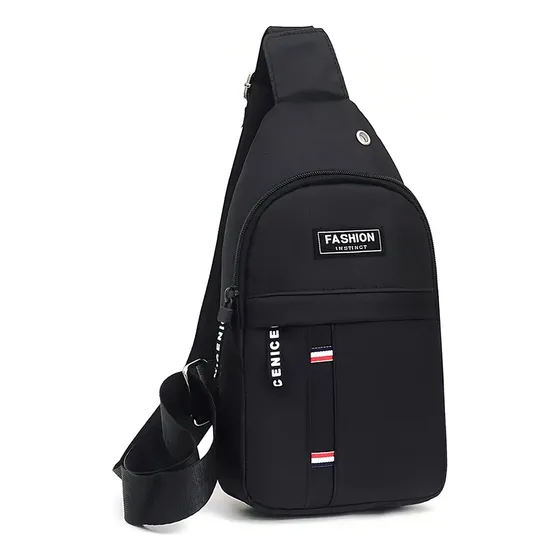 Bolsa Tiracolo Pochete Masculina Transversal Ombro Cor Preto
