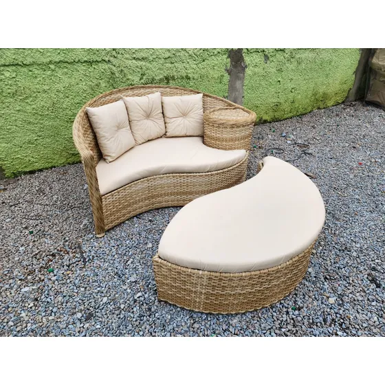 Poltrona Dupla Chaise Área Externa Jardim Varanda Sintética