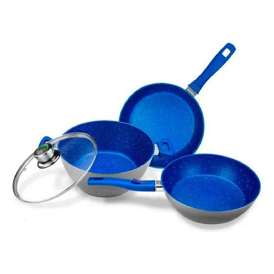 Sartenes Antiadherente  4 Piezas Flavor Stone Come Sano