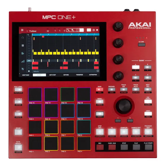  sequenciador Akai Mpc One Plus Mk2 Standalone vermelho
