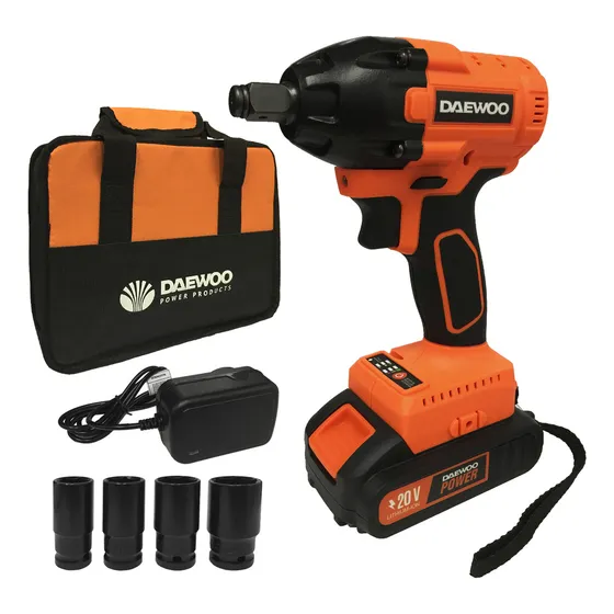 Llave De Impacto Brushless 20v Daewoo Daiw02 (1/2'') 13mm Color Naranja