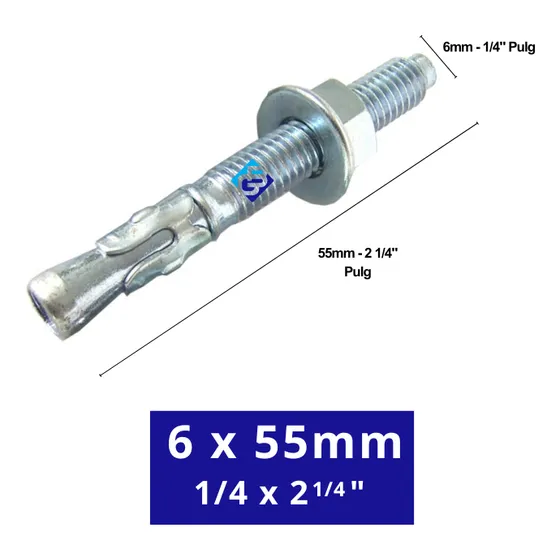Anclaje Perno 6x55mm Anchor Expansivo Wedge Hilti M6