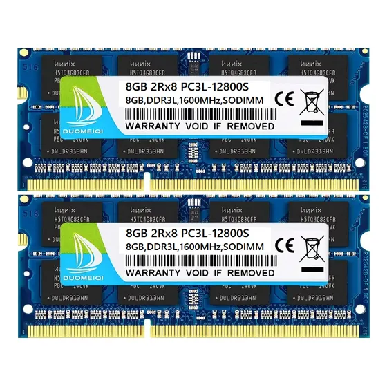 Memoria RAM Gamer Ddr3-1600mhz 16GB 2x8GB Sodimm PC3-12800S Laptops Duomeiqi YIM16GPC3L12800SBlue