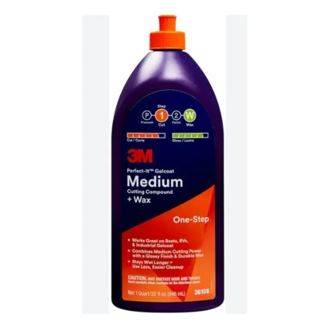 3m Perfect It Gelcoat Compuesto Corte Medio + Cera 36106