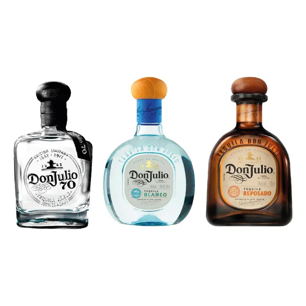 1 Don Julio 70, 1 Don Julio Blanco 700ml  Y 1 Don Julio Repo