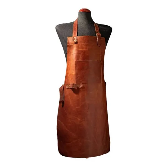 Delantal De Cuero Para Hombre Parrilero, Asador, Chef