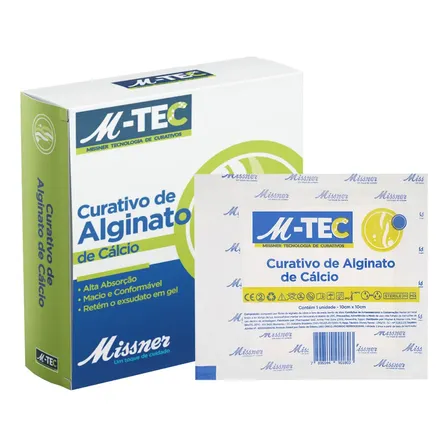 Curativo Alginato De Calcio 10x10 Missner Feridas Queimadura