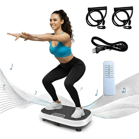 Plataforma Vibratória Fitnes, Adequada Para Toda A Família Branco