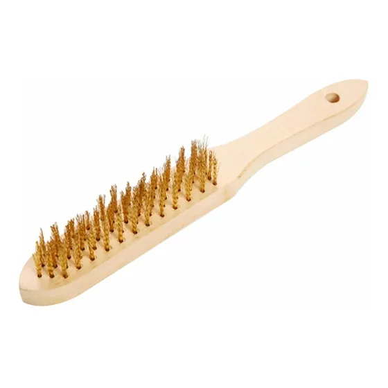 Cepillo De Alambre De Cobre Mango De Madera 5 Lineas 