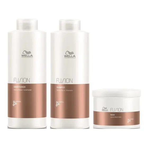 Shampoo 1000ml + Acondicion+ Mascarilla Repair Fusion Wella
