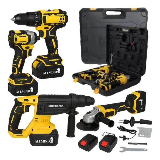 Kit Maleta 4 Ferramentas Multifunções Bateria Brushless