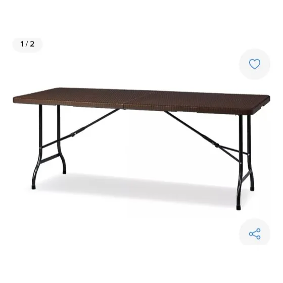Mesa Plegable Portátil Rectangular 180cm Eco Rattan