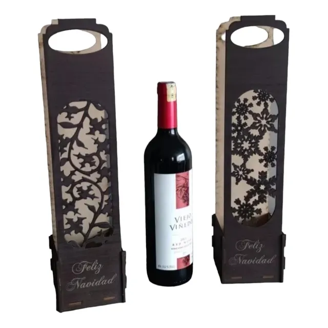 Porta Vino, Navidad, Mdf, Regalo, Empresarial, Botella
