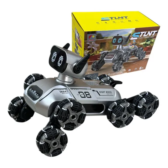 Perro Robot Acrobático  8wd Con Control Remoto Perro Gris