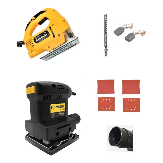 Kit Marceneiro Tico Tico Lixadeira Orbital Manual Barata 