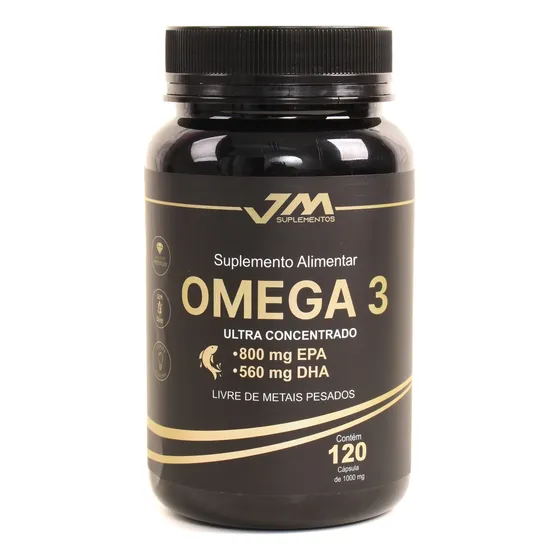 Omega 3 Alta Concentração De Epa E Dha 120 Capsulas - Jm