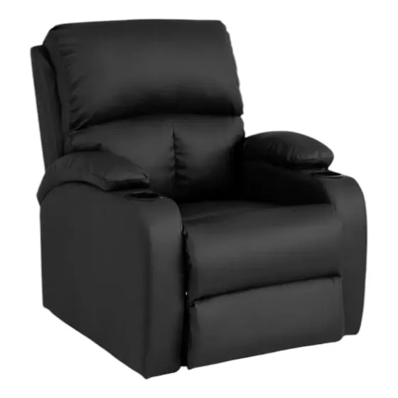 Silla Poltrona Reclinable Mecánico Negro Y Marron