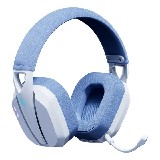 Headset Gamer Sem Fio Fallen Pantera Eco Light Wireless Azul 50mm Bateria 45h de Duração