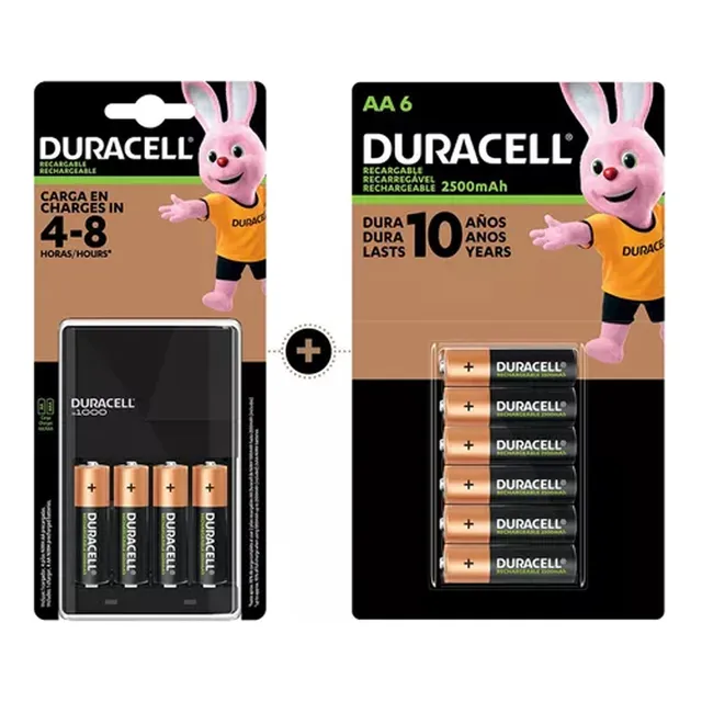 Duracell 10 Pilas Recargables Aa 2500mah + Cargador Is1000