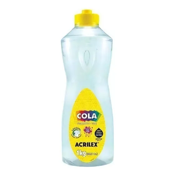 Cola Transparente 1kg 02801 - Acrilex 1 Litro