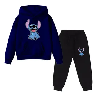 Kit Conjunto Blusa E Calça Moletom Infantil Sti-tch Sentado Kit Conjunto Blusa E Calça Moletom Infantil Sti-tch Sentado