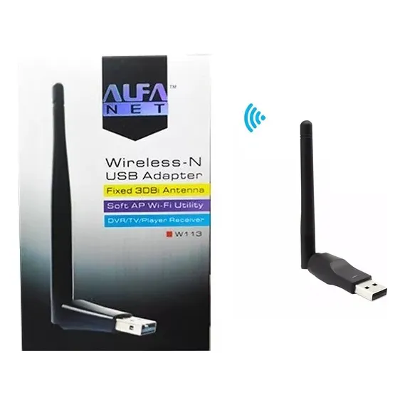Adaptador Usb Wifi N 150 Mbps Alfa 3 Dbi Para Pc Jwk