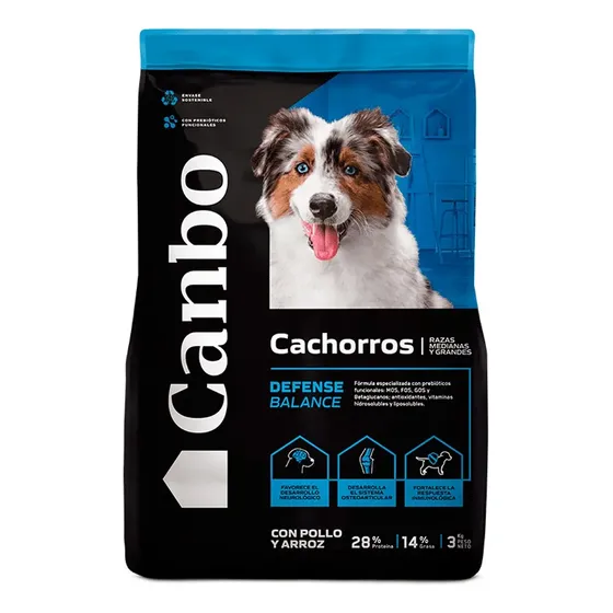 Comida De Perro Cachorro Mediano Y Grande Canbo Pollo 15 Kg | Cuotas sin interés