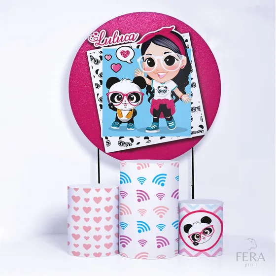 Kit Capa Cilindro + Painel Temático Veste Fácil Vários Temas