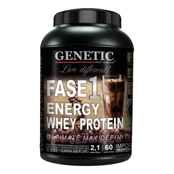 Fase 1 Energy Whey Proteina + Cafe + Guarana - Genetic