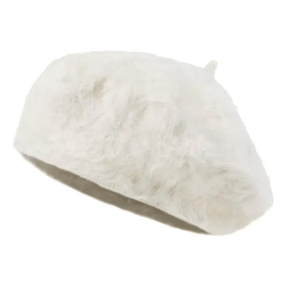 Ililily Gorro De Invierno Plano De Artista Peludo Con Boina
