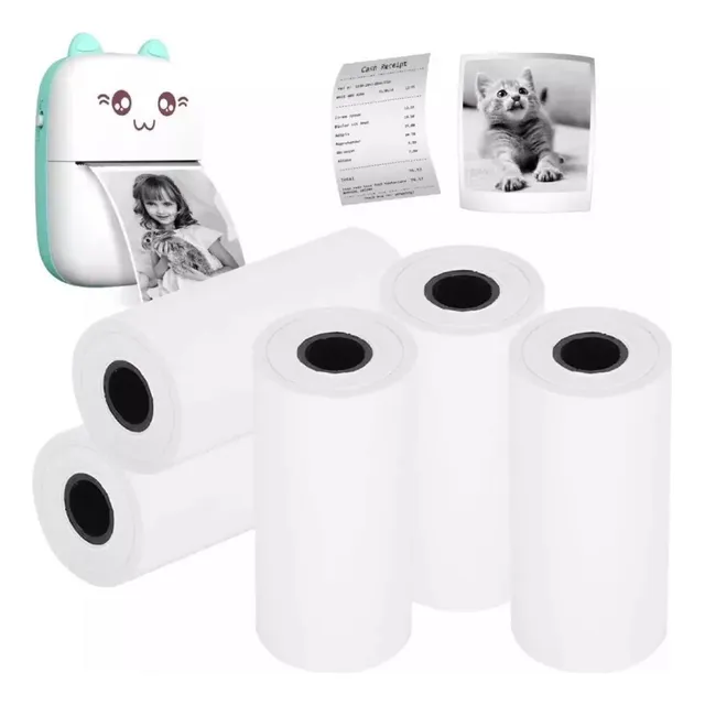 Mini Impresora Portatil Termica Inalambrico + 5 Rollos