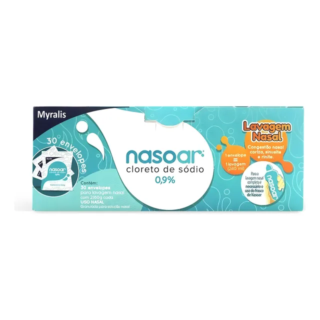 Nasoar Lavagem Nasal -  Refil 30 Envelopes Solução 