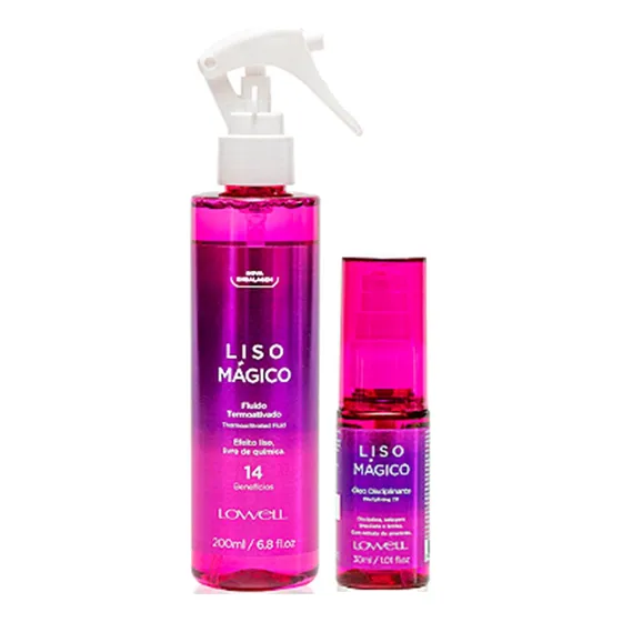 Kit Liso Mágico Óleo+fluído Termoativado Lowell