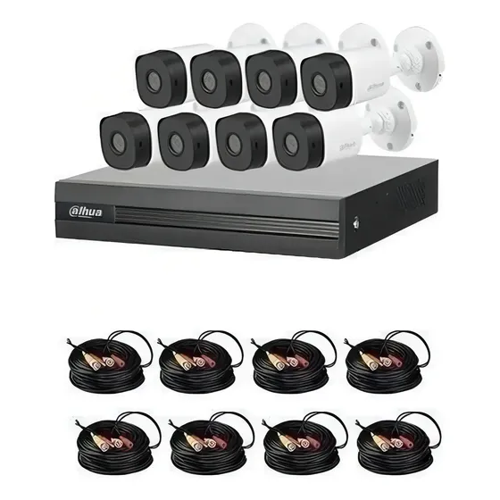 Cctv Kit Profesional Dahua Xvr 8ch + 8 Cam 1080p + 1hdd 1 Tb | Cuotas sin interés