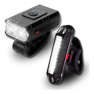 Kit Bike Farol E Lanterna Sinalizador Led Recarregável Usb Kit Bike Farol E Lanterna Sinalizador Led Recarregável Usb