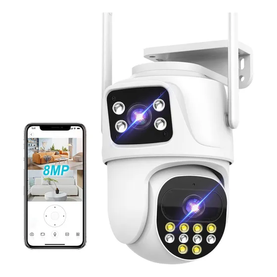 Starcat® Icsee Security Camera 8mp Dual Screen Alarms