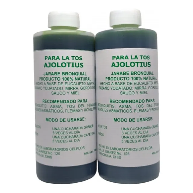 Jarabe Ajolotius 100% Natural 240ml (2 Piezas)