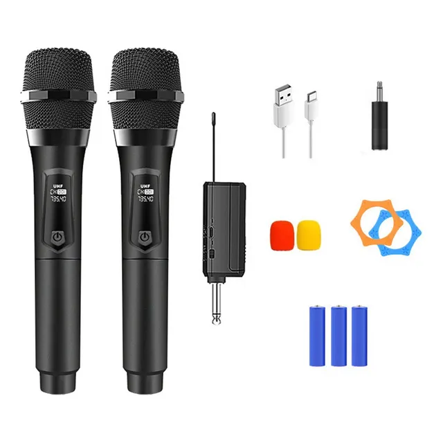 2 Micrófono Inalámbrico Profesional De Karaoke Con Receptor