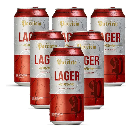 Cerveza Lager Patricia 473 Ml X6 Un