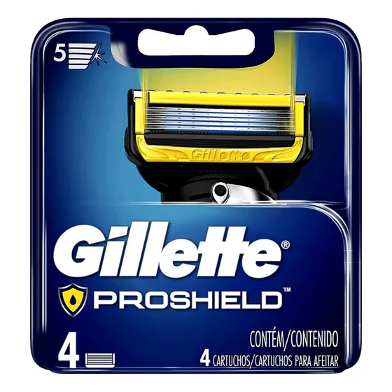 Carga Refil Gillette Fusion Proshield 5 - 4 Cartuchos