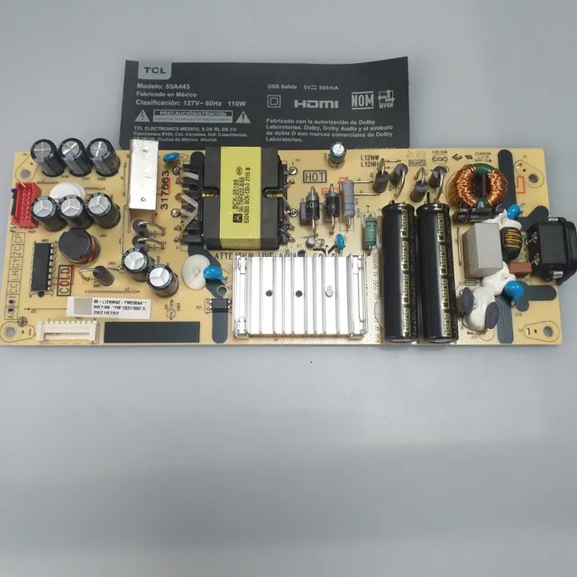 Tarjeta Fuente Para Pantalla Tcl Modelo 55a443