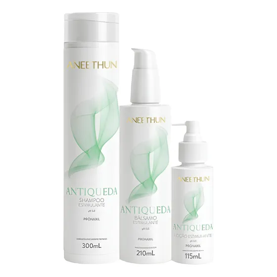 Tratamento Anti Queda Aneethun Kit 3 Unidades 545ml